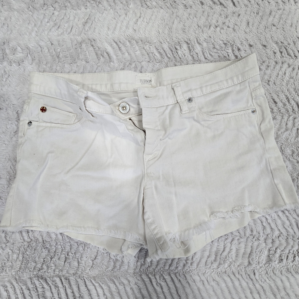Hudson Jeans Women's White Denim Shorts Size 27
